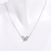 Titanium Steel Bow Pendant Necklace