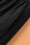 Black Ric Rac Trim High Waist Maxi Skirt