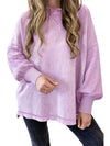 Orchid Petal Mineral Wash Drop Shoulder Oversized Sweatshirt