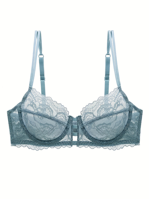 4pcs Floral Lace Bra Set