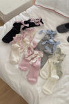 Pink Cotton Cute Bow Socks