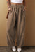 Pants Desert Palm Cotton Linen Drawstring Waist Wide Leg Pants.