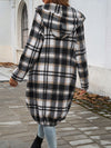 Devine Plaid Zip Up Hooded Coat - Cocoa Yacht Club