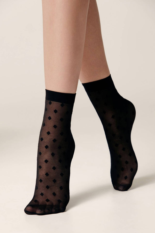 Socks Conte Fantasy - Small Diamond Pattern