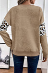 Parchment Leopard Quilted Patchwork Pullover Sweatshirt