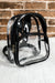 Black Contrast Edge PVC Clear Zipper Backpack