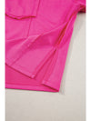 Bright Pink Patched Pocket Exposed Seam Oversized T Shirt