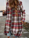 Devine Plaid Zip Up Hooded Coat - Cocoa Yacht Club