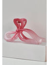 Pink Long Tail Bow Knot Shape Hair Claw