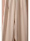 Apricot Boat Neck Knot Wide Leg Jumpsuit