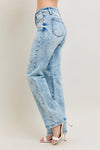 Judy Blue Full Size Hw Mineral Wash Destroy 90's Straight Jeans Plus Size