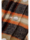 Brown Plaid Button Up Long Sleeve Flannel Shacket