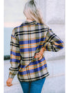 Brown Plaid Button Up Long Sleeve Flannel Shacket