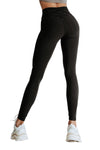 Black Criss Cross Tummy Control High Waisted Leggings