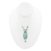 Emile Sterling Silver and Blue Turquoise Pendant Necklace