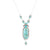 Emile Sterling Silver and Blue Turquoise Pendant Necklace