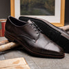 GREY ENZO Italian Calfskin Cap Toe Burnished Black