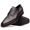 GREY ENZO Italian Calfskin Cap Toe Burnished Black