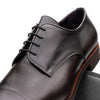 GREY ENZO Italian Calfskin Cap Toe Burnished Black