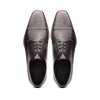 GREY ENZO Italian Calfskin Cap Toe Burnished Black