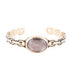 Etto Black Mother of Pearl Golden Cuff Bracelet