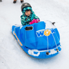 Watersports Snow Tube Bobsled for Kids and Adults w Front Snow Shield