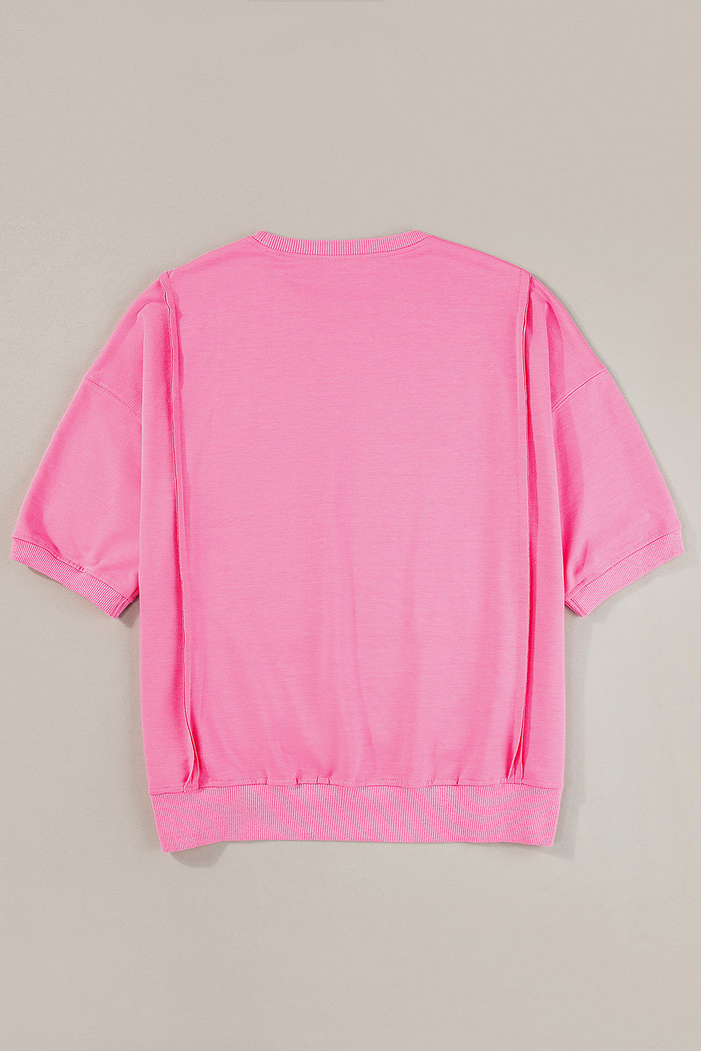 Laurel Green Exposed Seam Pocket Side Split Loose T Shirt