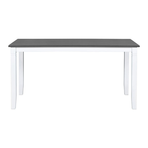 TOPMAX 6-Piece Wood Dining Table Set Kitchen Table Set with Upholstered Bench and 4 Dining Chairs, Farmhouse Style,Gray+White (old sku: SP000003AAK)