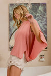 BiBi Woven Top With Fold Over Back Detail