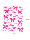 Rose Red 127*152cm Bow Printed Cozy Soft Throw Blanket