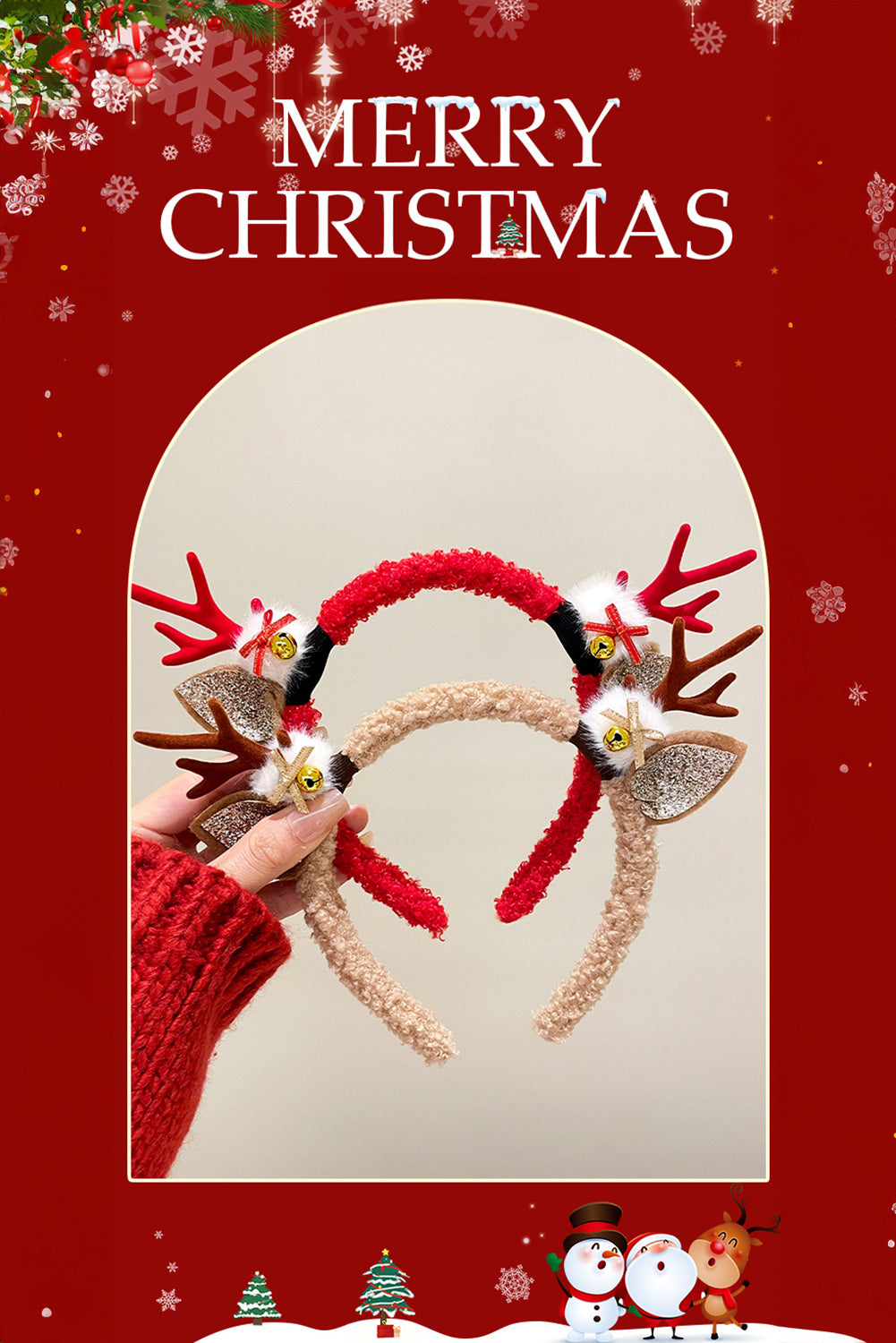 Camel 2024 Christmas Reindeer Antlers Headband