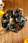 Black Halloween Pumpkin Ghost Hair Scrunchie