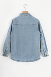 Dusk Blue Side Pocket Buttons Denim Jacket