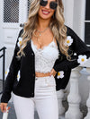 Angel Wings Crochet Flower Button Up Cardigan - Cocoa Yacht Club