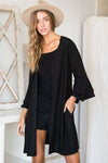 Glitter bell sleeve kimono style cardigan PLUS