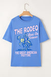 Sky Blue Rodeo Letter Graphic Tee