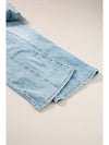 Dusk Blue Acid Wash Flared Leg Jeans