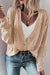 Beige Hollow Knit Drop Shoulder Cardigan