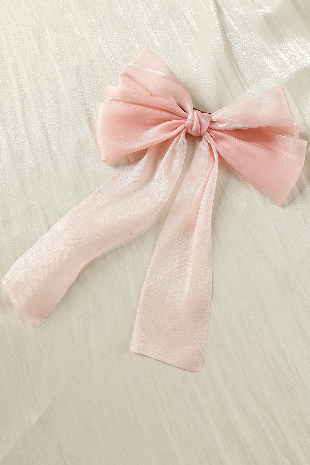 Apricot Pink Butterfly Bowknot Hair Clip