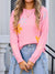 Angel Wings Flower Round Neck Dropped Shoulder Sweater - Cocoa Yacht Club