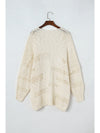 Apricot Casual Hollowed Knit Dolman Sleeve Cardigan - Cocoa Yacht Club