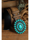 Light Blue Boho Turquoise Decor Wide Belt