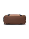 Coffee Geometric Print PU Leather Large Travel Duffel Bag