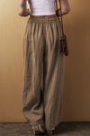 Drawstring Wide Leg Pants - Cocoa Yacht Club