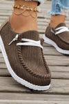 Coffee Lace Up Casual Shoes