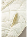 Beige Quilted High Neck Button Up Pocket Vest Coat