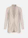 Collared Neck Long Sleeve Blazer