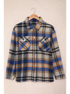 Brown Plaid Button Up Long Sleeve Flannel Shacket