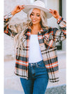 Brown Plaid Button Up Long Sleeve Flannel Shacket