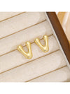 18K Gold-Plated Bubble Letter Stud Earrings